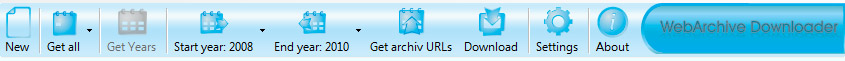 Web ARchive Downloader - Toolbar